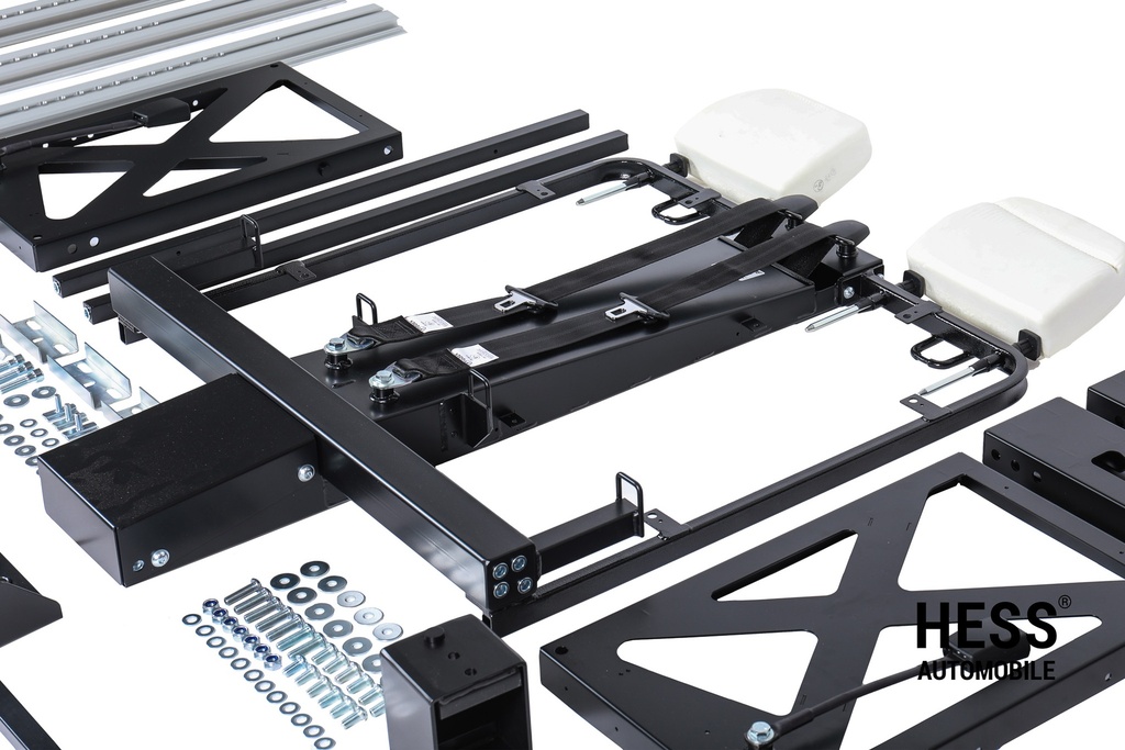 3-Punkt-Gurtbock B90 x T56 cm,inkl.Installationskit+Erhöhung120mm