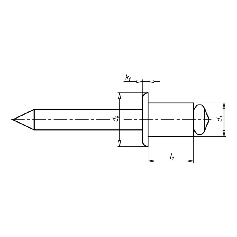 Blindniet Flachkopf 4,8X10