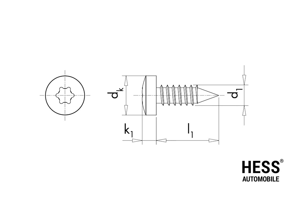 Blechschraube Flachkopf