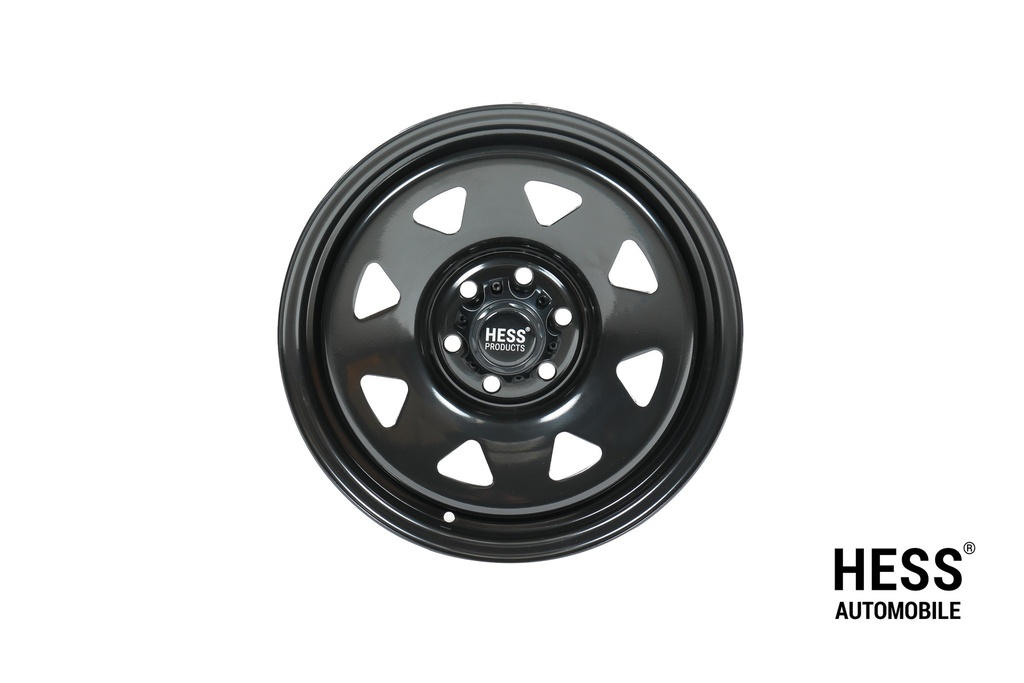 HESS H40, 17 Zoll, Steel Triangle Black, Offroad-Stahlfelge für VW Heavy, Ford Custom V710