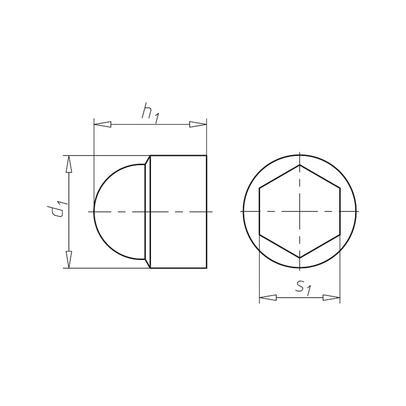 Abdeckkappe schwarz M8 Schraube