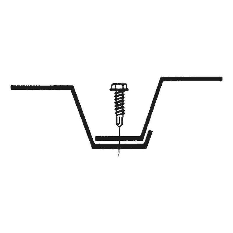 Bohrschraube Sechskantkopf mit Bohrspitze Stahl einsatzgehärtet, verzinkt, 6,3x38mm