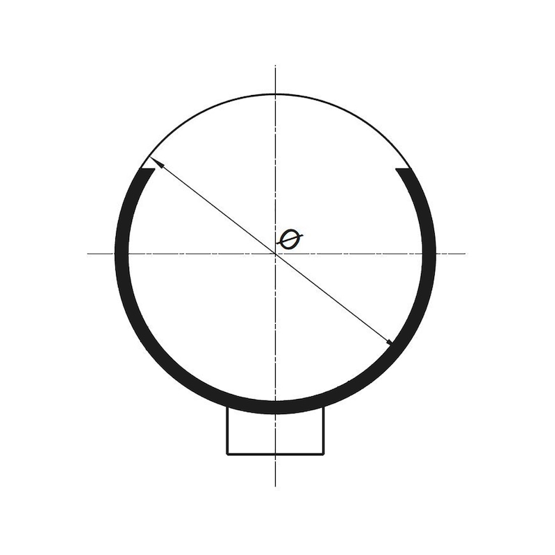 1-Ohr-Klemme mit Einlagering, 8,0-9,5mm