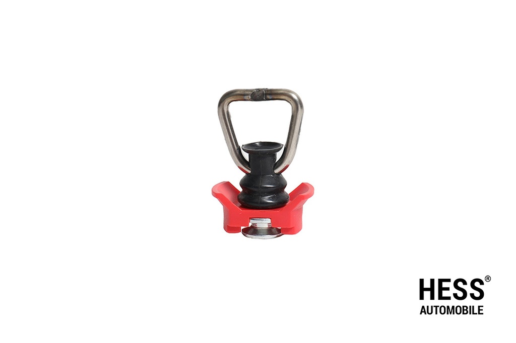 Airline Fitting aus Kunststoff mit Metallring, rot