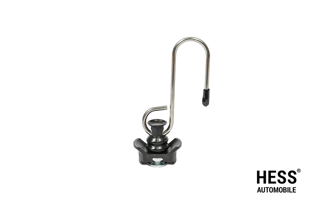 Kunststoff-Fitting m. Hacke Schwarz