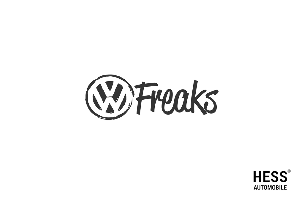 VW Freaks Aufkleber schwarz glanz