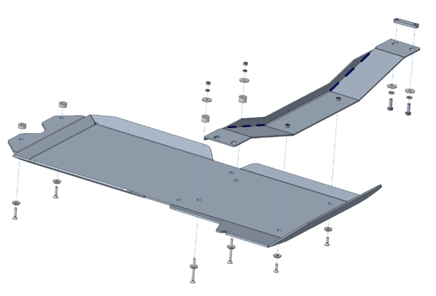 Unterfahrschutz VW Amarok &amp; Ford Ranger an '23, Motor