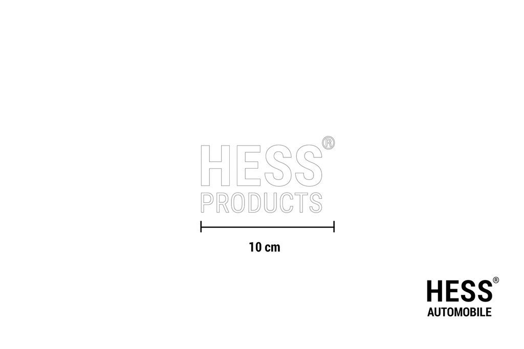 HESS PRODUCTS Sticker 10cm white