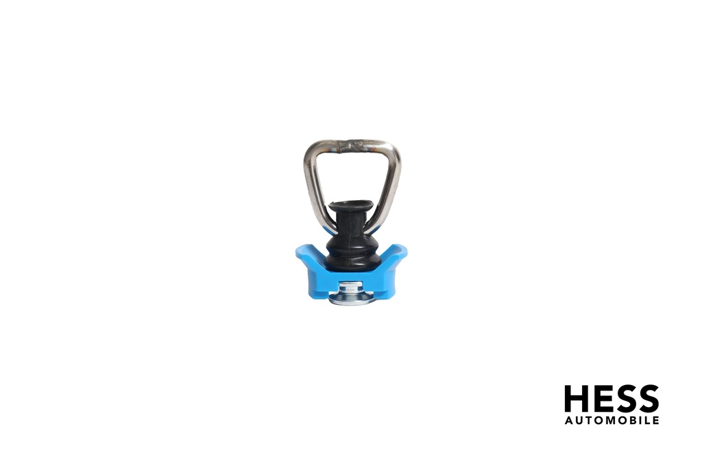 Airline Fitting aus Kunststoff mit Metallring, hellblau