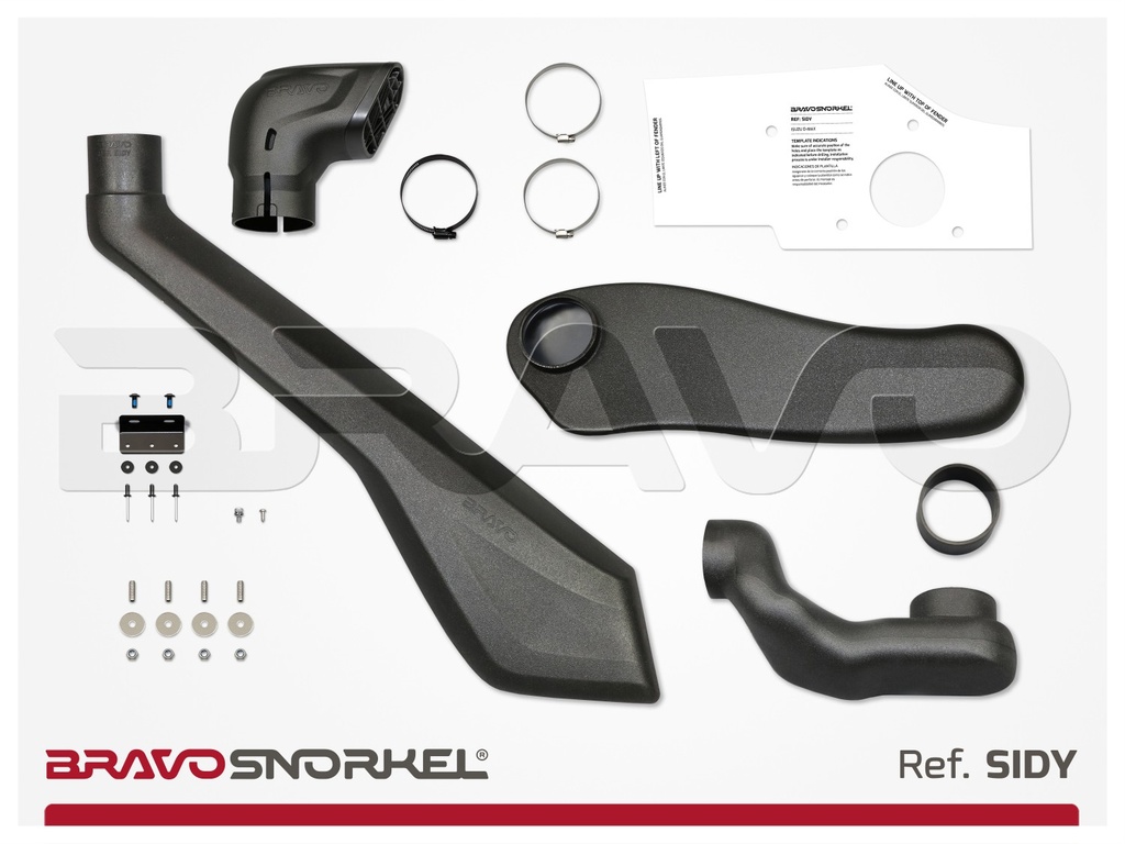 BRAVO SNORKEL FÜR ISUZU D-Max ab 2020 mit Halogen Scheinwerfer