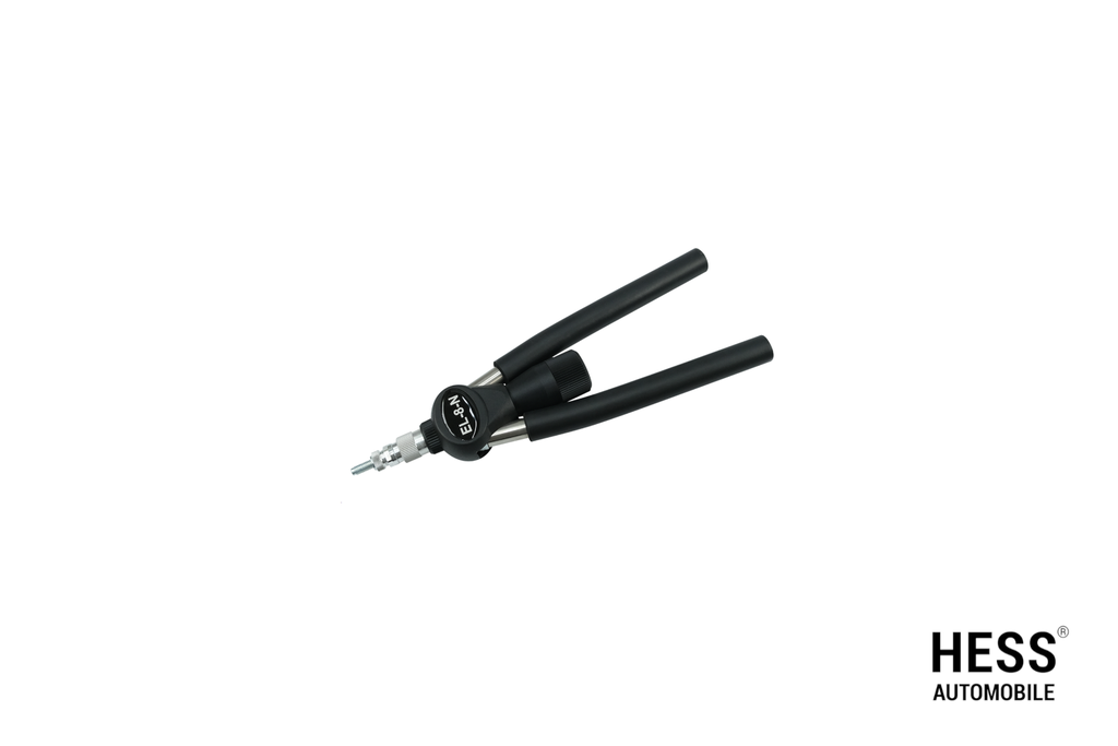 Hebelnietzange mit Drehkopf für Blindnietmutter und Blindnietschrauben