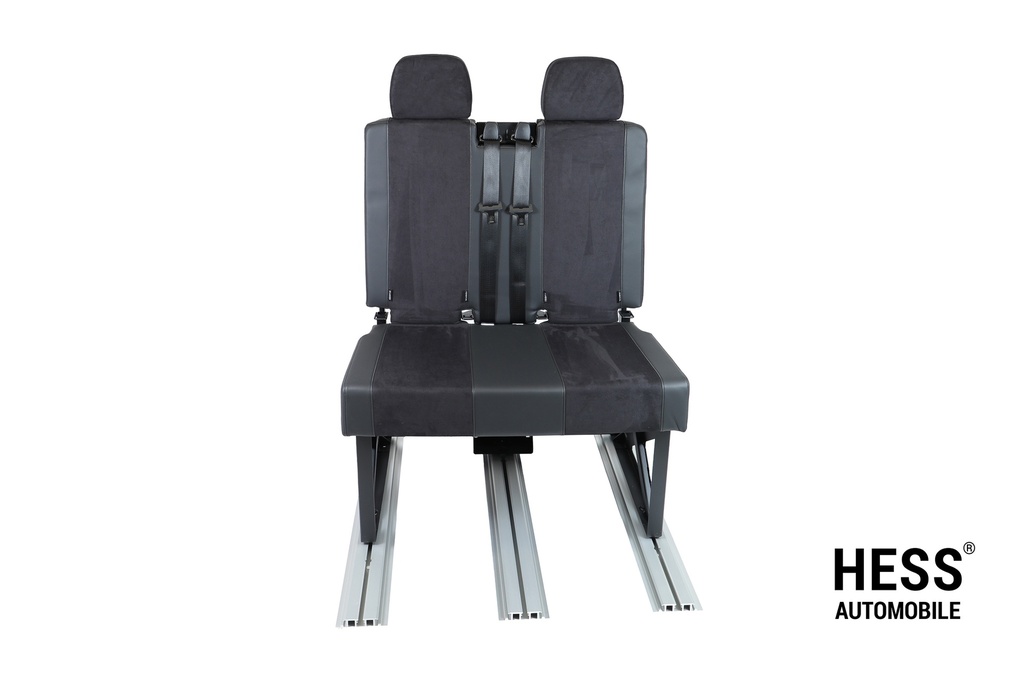 OKB Universalsitzbank für zwei Personen Kunsteder, Alcantara schwarz