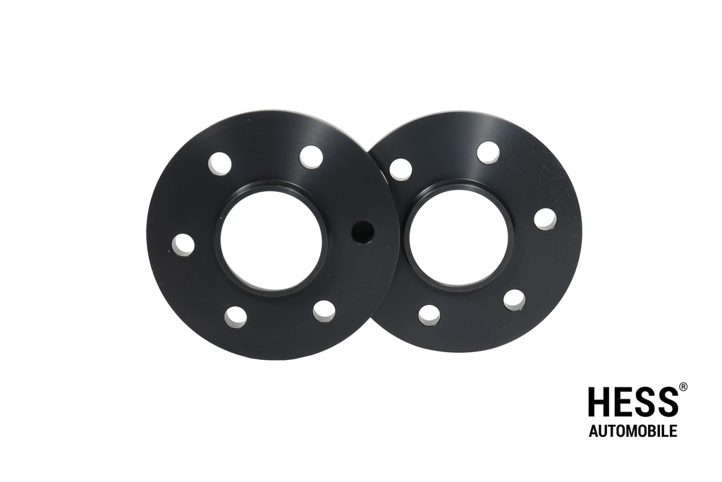 HESS Distanzscheiben 15mm, LK 6/120, schwarz, 2er Set exkl. Befestigungsmuttern