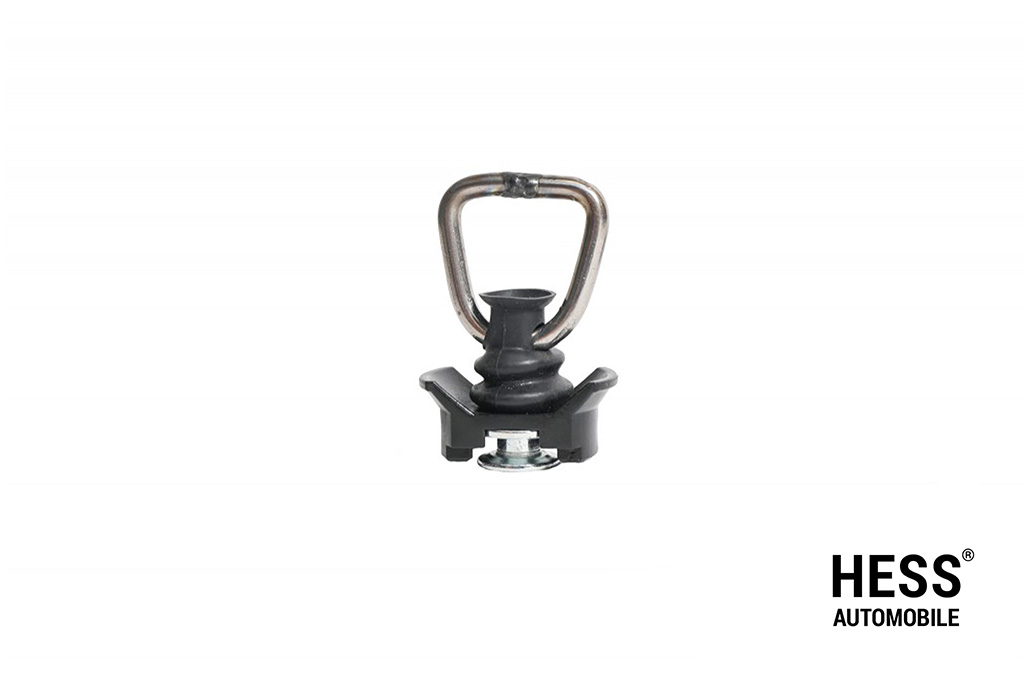 Airline Fitting aus Kunststoff mit Metallring, schwarz