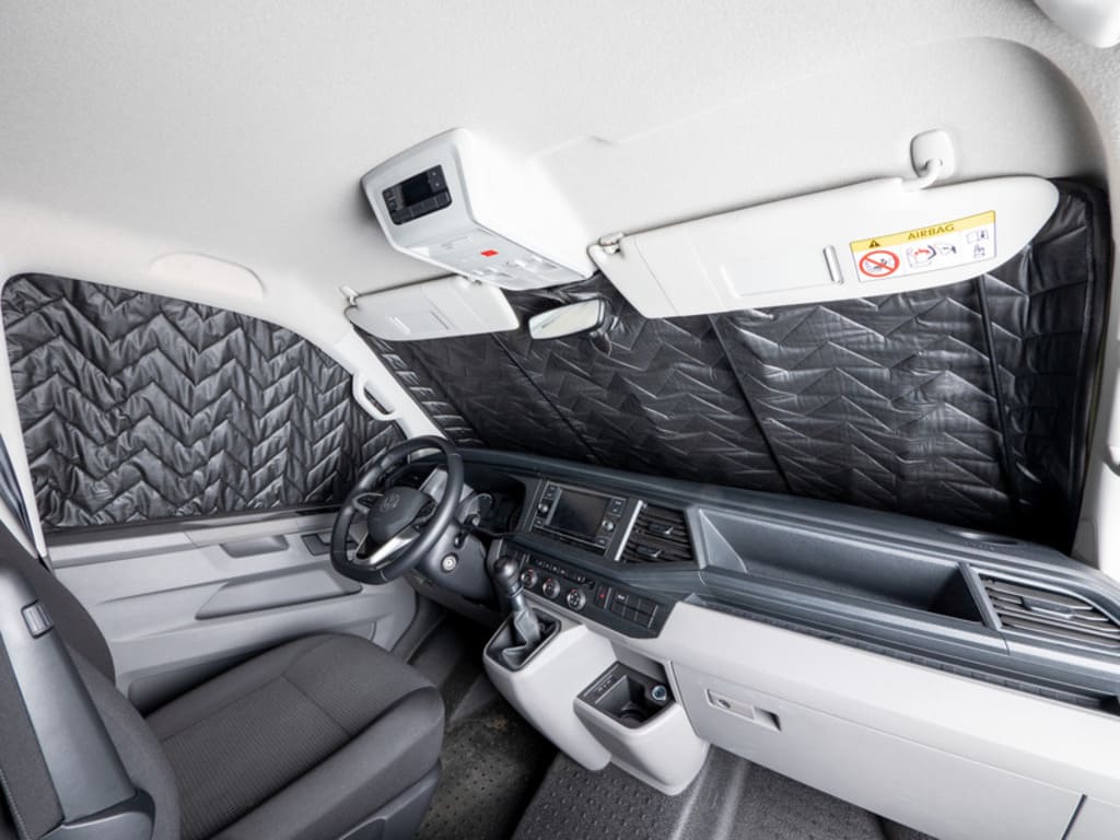 Thermomatten mit Magnetbefestigung für FordCustom / VW new Transporter (2025)-3-teilig