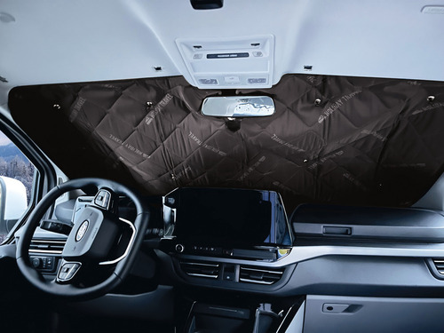 Thermomatten Fahrerhaus mit Saugnapfbefestigung für Ford Custom / VW new Transporter (2025)