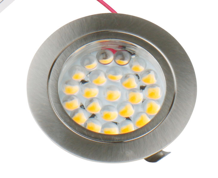 12V LED Spot, gebürstetes Edelstahl, 1,7 Watt