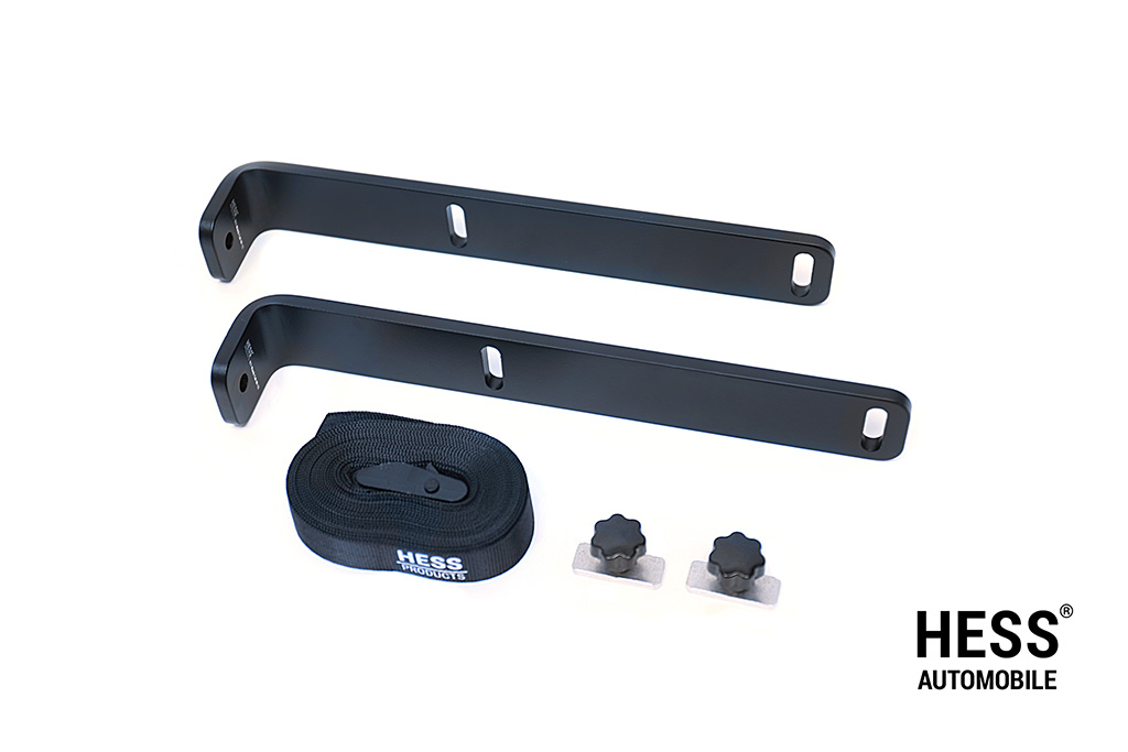 Schwarz beschichtetes Aluminium Wäsche-System für den VW T5 / T6 California mit C-Schiene