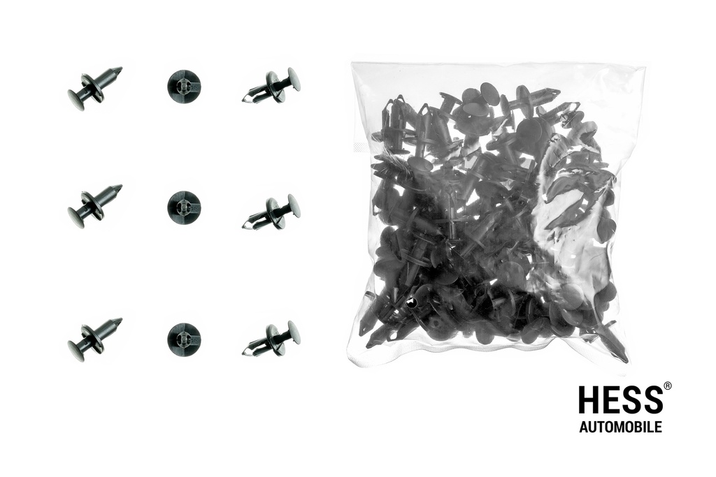 Befestigungs-Clips zur Befestigung von Filz, Schwarz