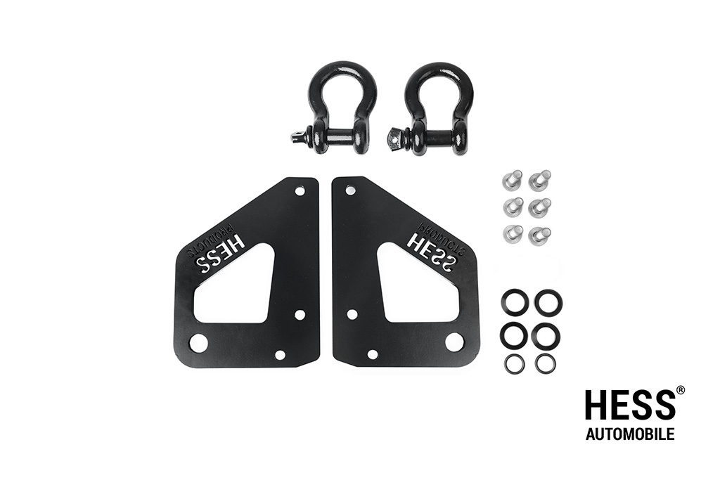 Abschlepplasche (Satz) mit Anhängerkupplung hinten, schwarz