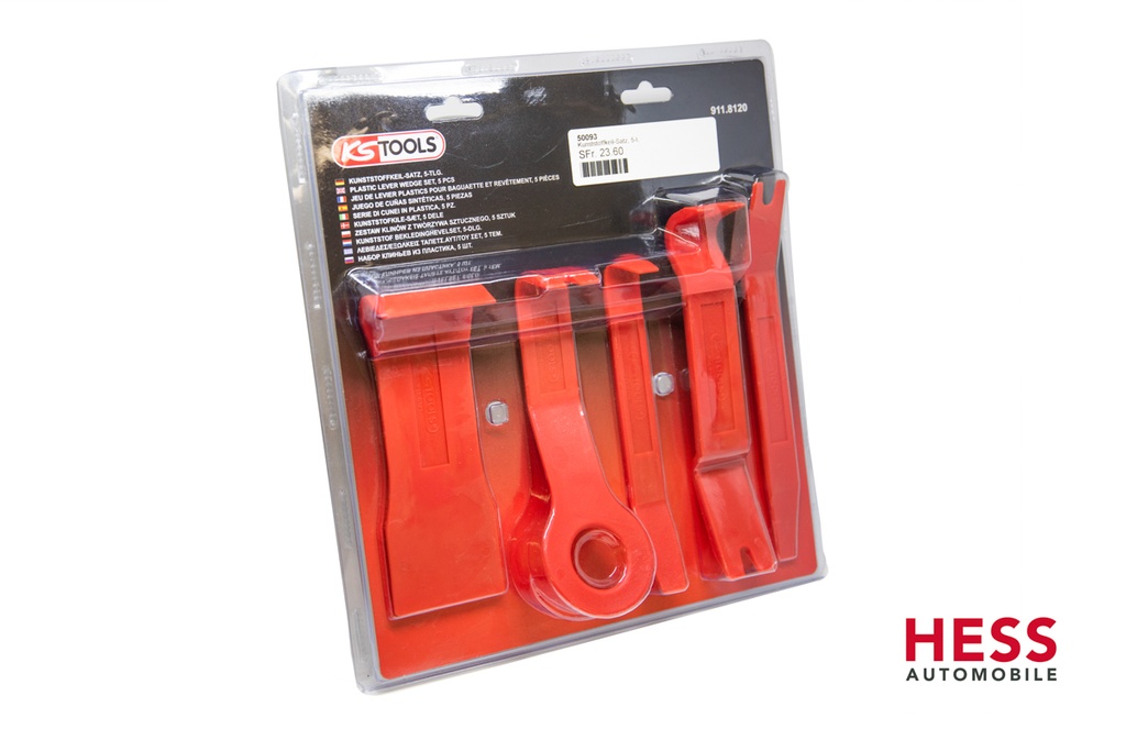 Kunststoffkeil-Satz, 5-Teilig, Rot