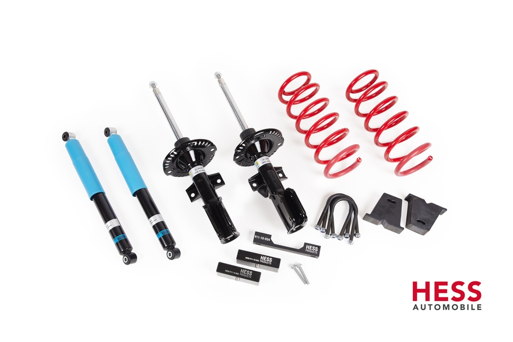 HESS Höherlegungsfahrwerk Hill mit Dämpfer für den VW Crafter und MAN TGE