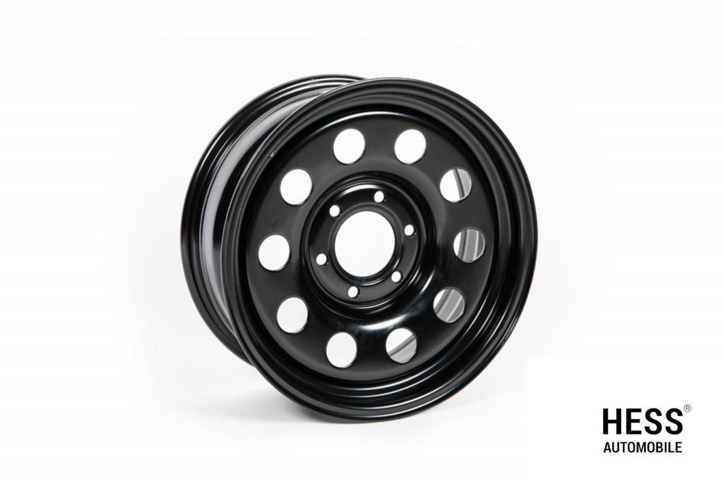 HESS H25, 17 Zoll, Steel Oval Black, Offroad-Stahlfelge für VW Amarok/Ford Ranger 2023+
