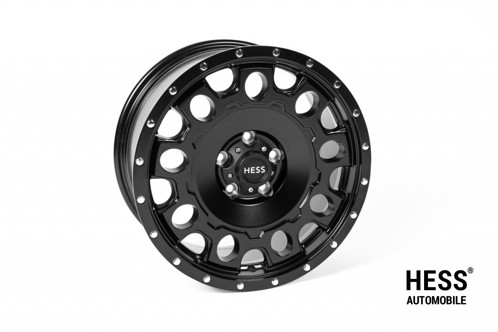HESS H50-B, 18 Zoll, Savage Hole X1 Black, Alufelge für VW T5/T6/T6.1/T7, Amarok -2020, Crafer II/MAN TGE