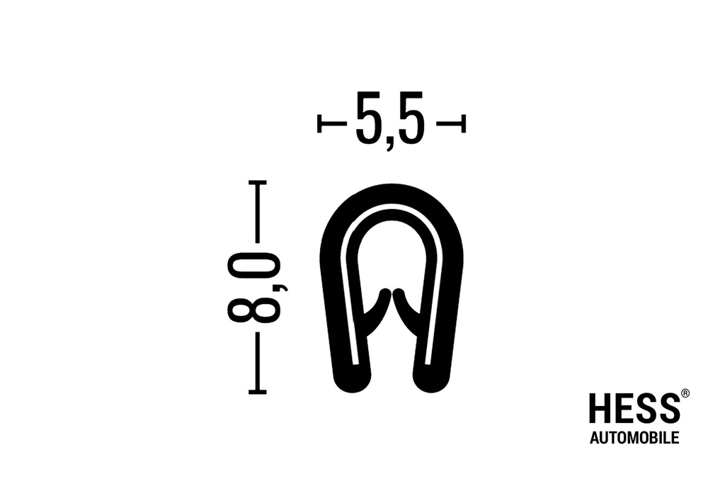 Kantenschutzprofil U 0.8-1.5mm sw