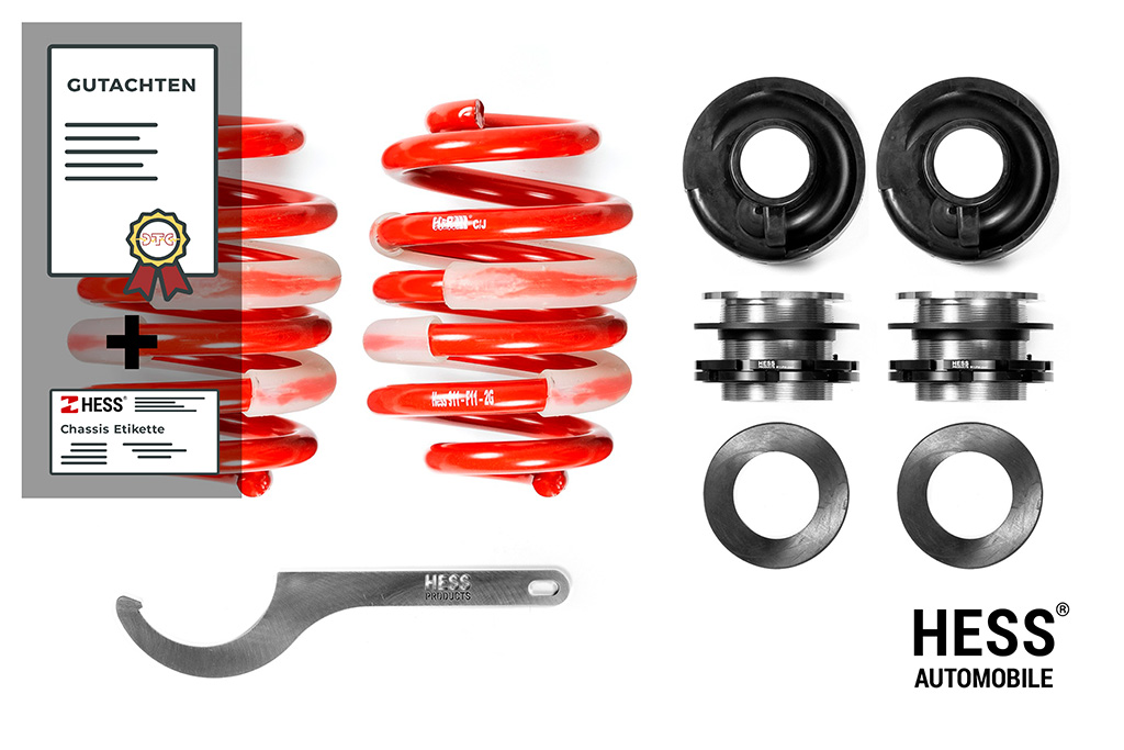 Auflastungskit für die Hinterachse  (+300kg Permanentbeladung) bis 1720kg mit Gewindefedern für den T5 bis T6.1 California