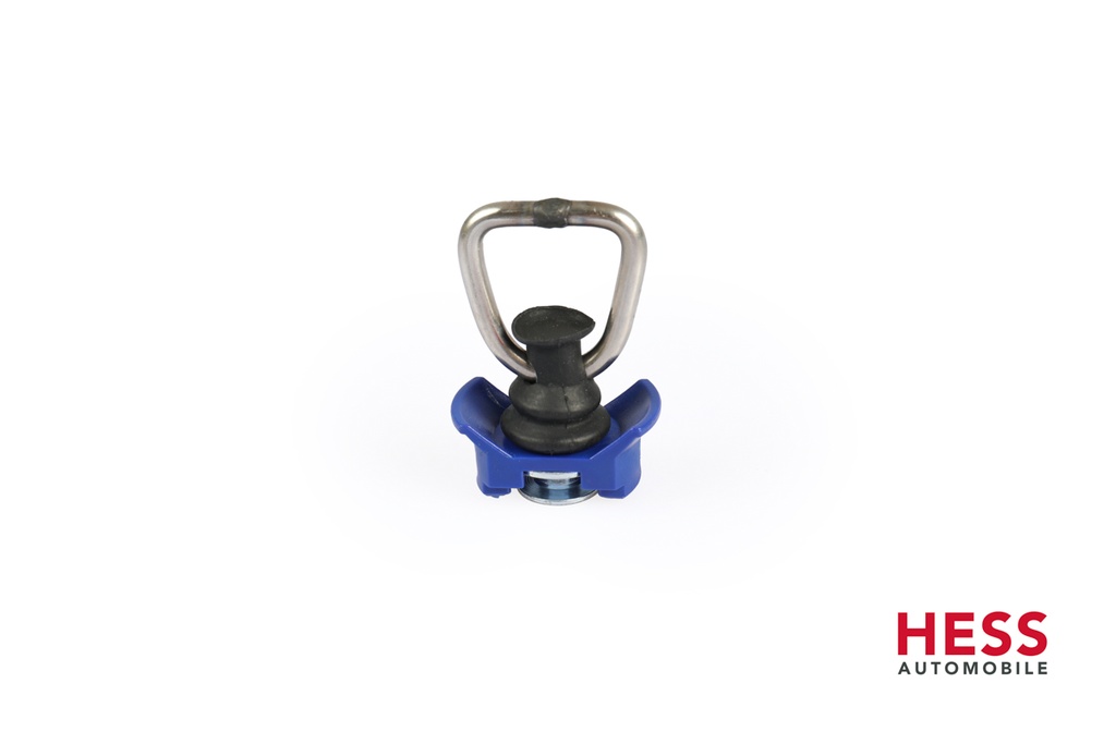 Airline Fitting aus Kunststoff mit Metallring, blau
