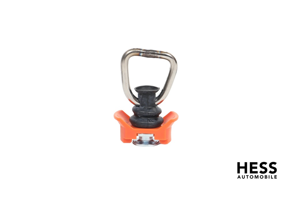 Airline Fitting aus Kunststoff mit Metallring, orange