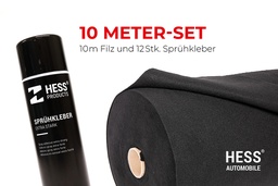 Fahrzeugdämmung-Set — 10m Filz, 12x Sprühkleber